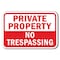 Signmission Safety Sign, 12 in Height, Aluminum, Private Prop - P P No T A-1218 Private Prop - P P No T - alternate 1